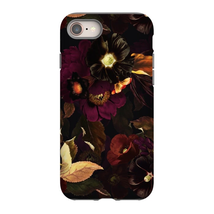 iPhone 8 StrongFit Dark floral night by  Utart