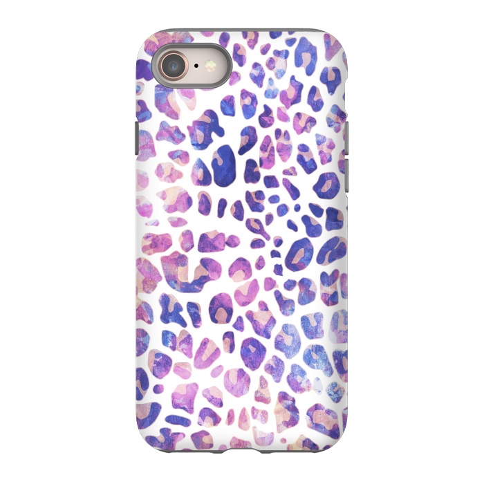 iPhone 8 StrongFit Purple pink painted leopard print by Oana 
