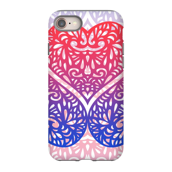 iPhone 8 StrongFit Gradient lace hearts by Oana 