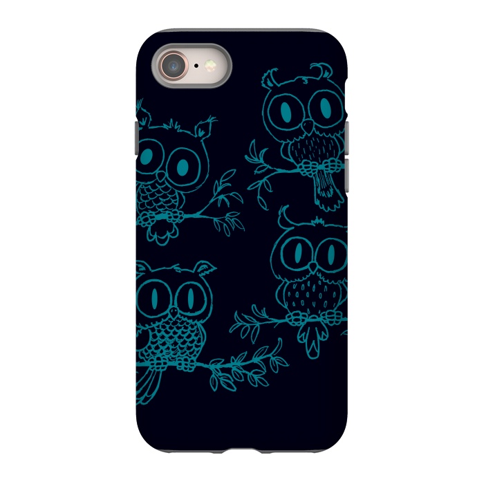 iPhone 8 StrongFit Owls in the night by Mangulica