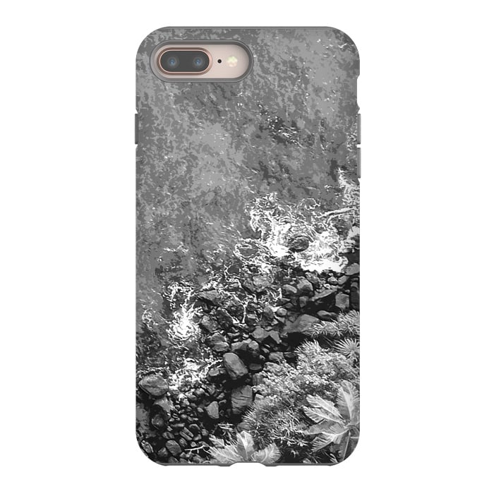 iPhone 8 plus StrongFit Rocks in the sea, above view 2 by Bledi
