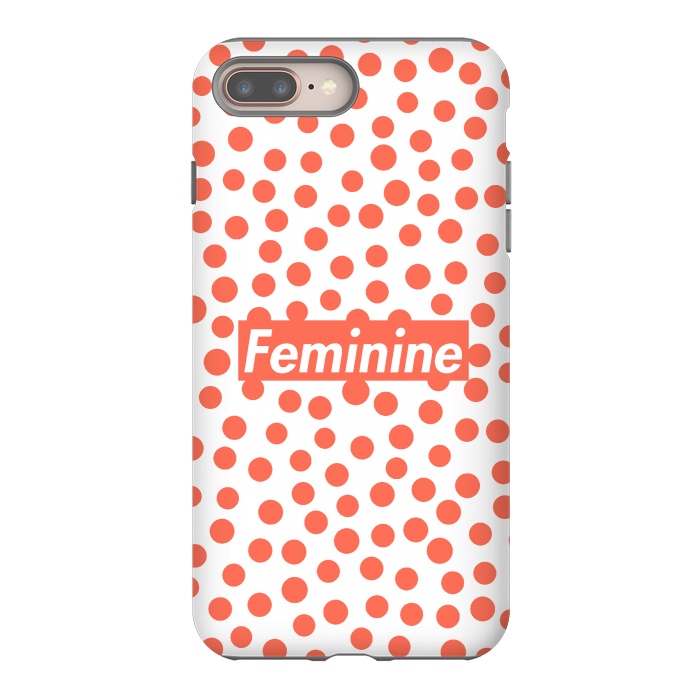 iPhone 8 plus StrongFit Feminine with Polka Dots by Michael Cheung