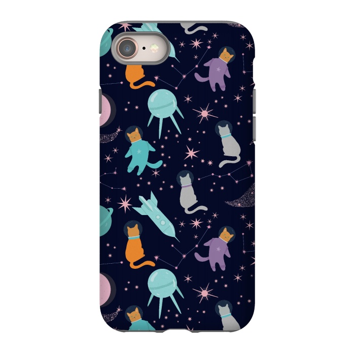 iPhone 8 StrongFit Cats in space by  Utart