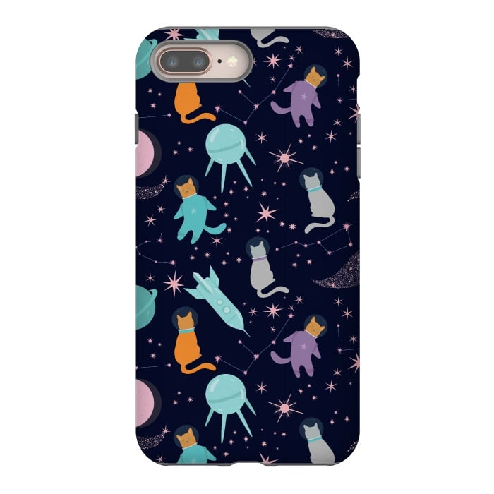 iPhone 8 plus StrongFit Cats in space by  Utart