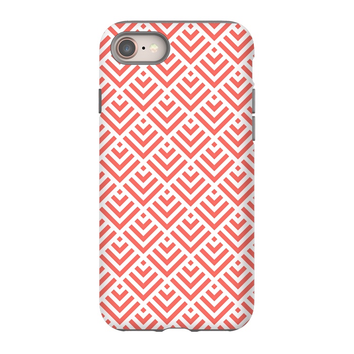 iPhone 8 StrongFit Living Coral Pattern I by Art Design Works