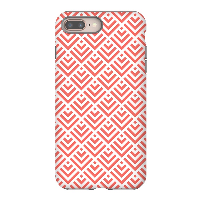 iPhone 8 plus StrongFit Living Coral Pattern I by Art Design Works
