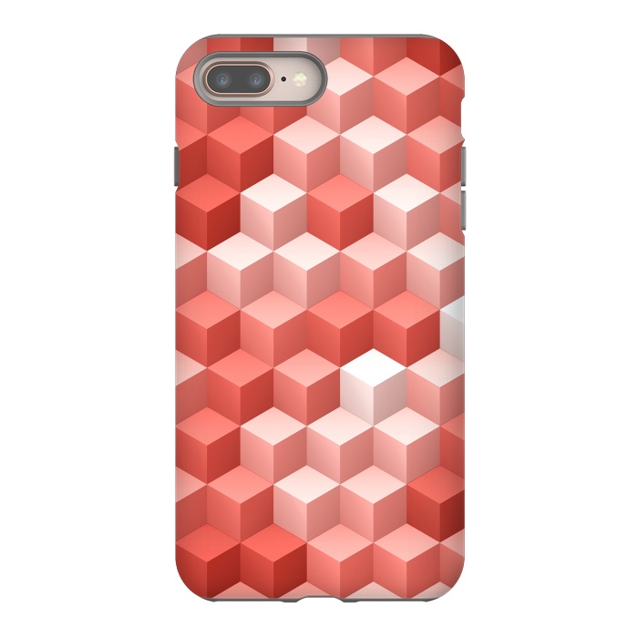 iPhone 8 plus StrongFit Living Coral Pattern V by Art Design Works