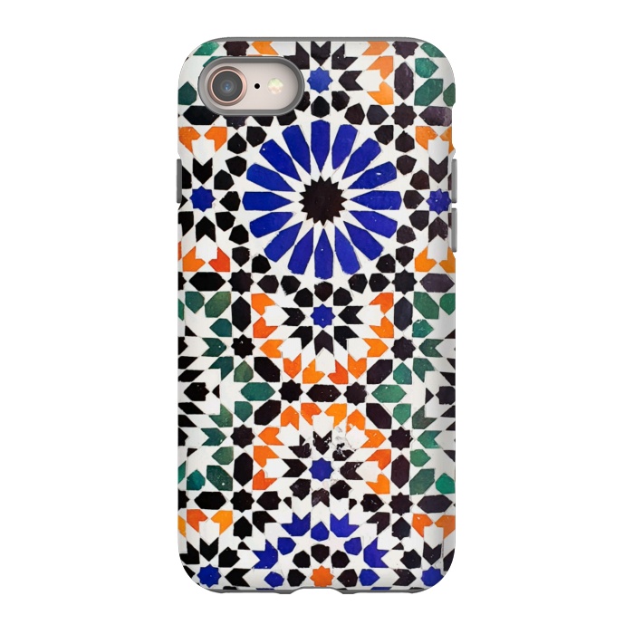 iPhone 8 StrongFit Colorful tiles geometric pattern by Oana 