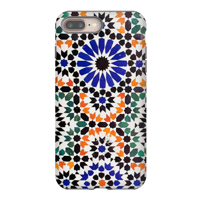 iPhone 8 plus StrongFit Colorful tiles geometric pattern by Oana 