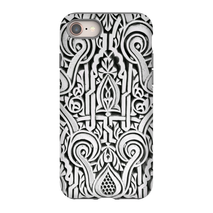 iPhone 8 StrongFit Intricate architectural botanical ornaments black and white by Oana 