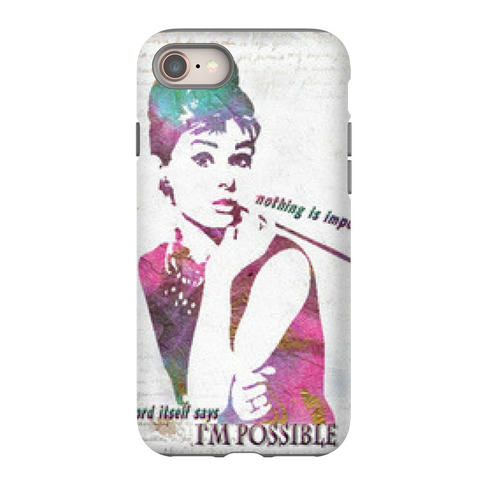 iPhone 8 StrongFit Nothing is impossible-Audrey by Amira EL-Fohail