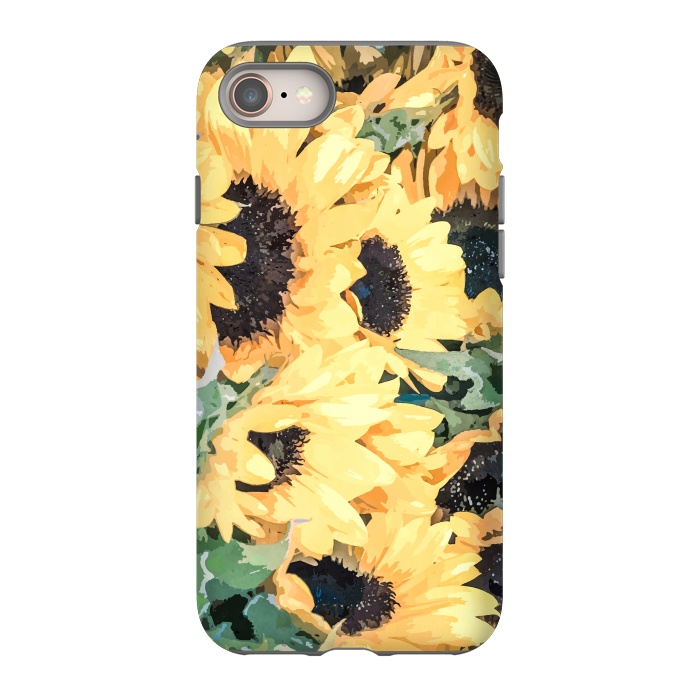 iPhone 8 StrongFit Yellow Sunflower by Creativeaxle
