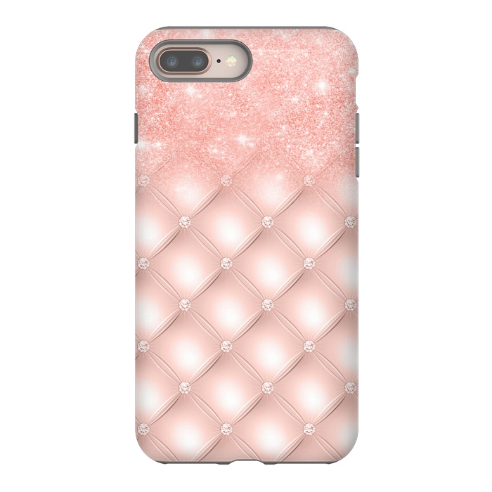 iPhone 8 plus StrongFit Blush Pink Glitter on Luxury Pink Diamonds  by  Utart