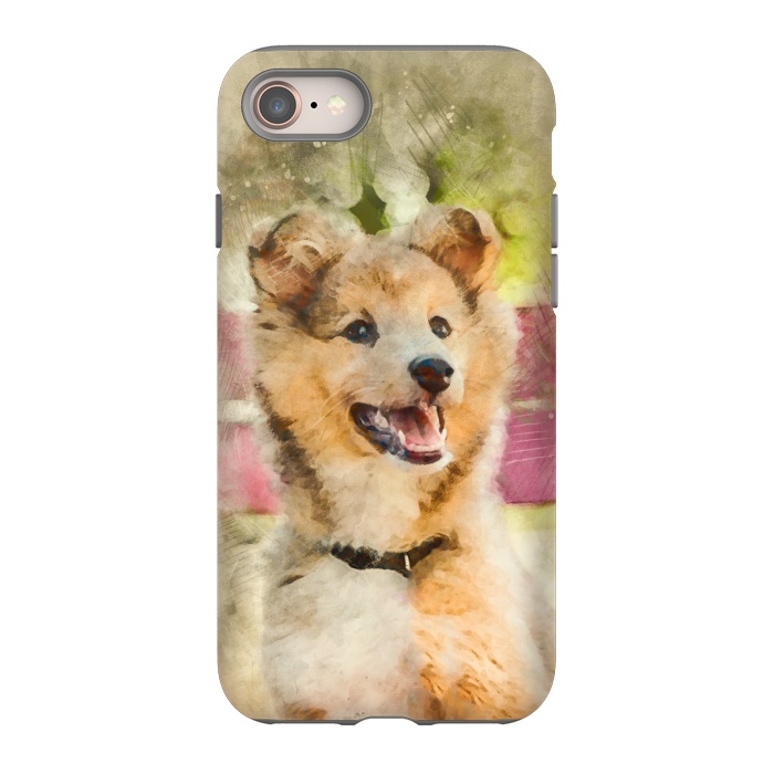 iPhone 8 StrongFit Cute Sheltie Dog by Creativeaxle