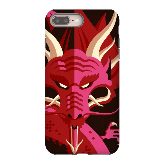 iPhone 8 plus StrongFit Red Dragon by Carlos Maciel