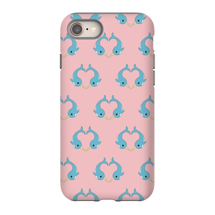 iPhone 8 StrongFit narwhal pattern by Laura Nagel