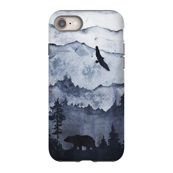 iPhone 8 StrongFit The mountains are calling- bear and eagle by  Utart