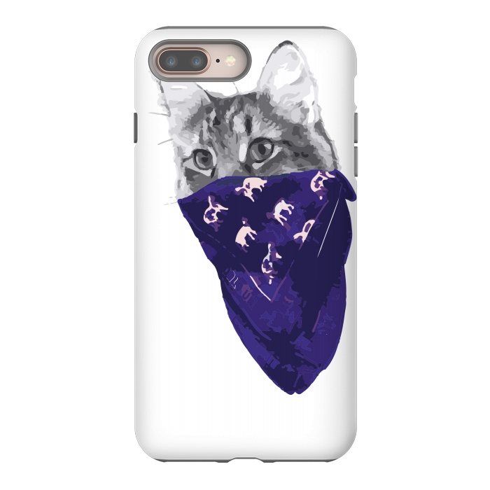 iPhone 8 plus StrongFit Gangsta Cat by Carlos Maciel