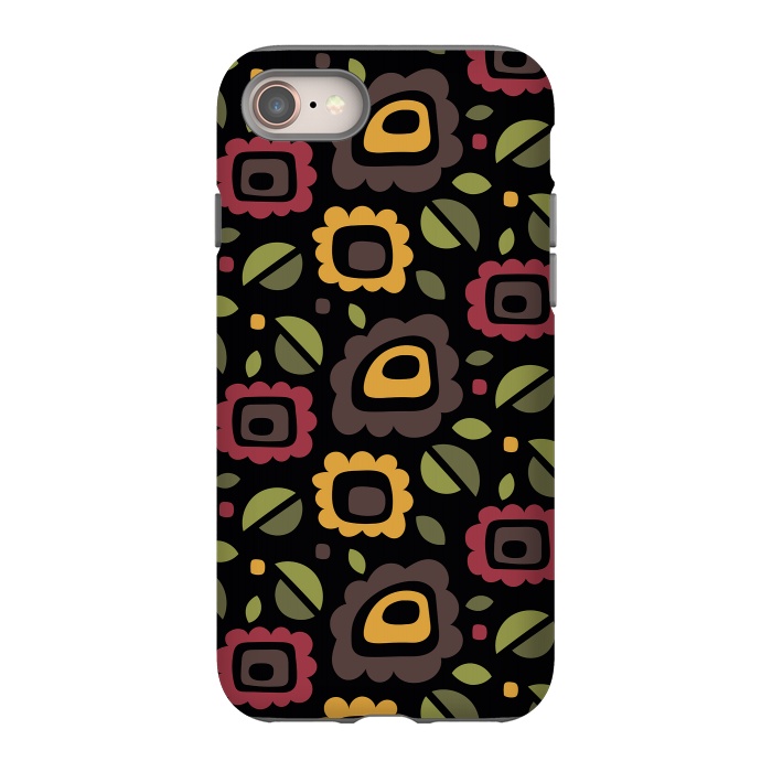 iPhone 8 StrongFit Retro Flowers Pattern by Majoih