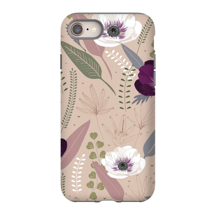 iPhone 8 StrongFit Anemones Violet by Anis Illustration