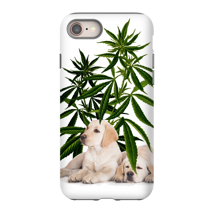 iPhone 8 StrongFit Marijuana Puppies by Carlos Maciel