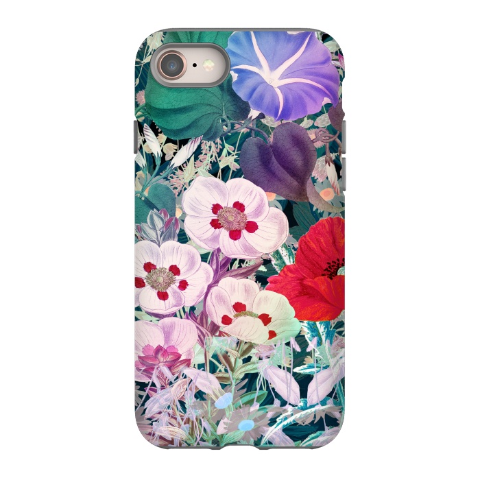 iPhone 8 StrongFit Rich colorful flowers - botanical illustration by Oana 