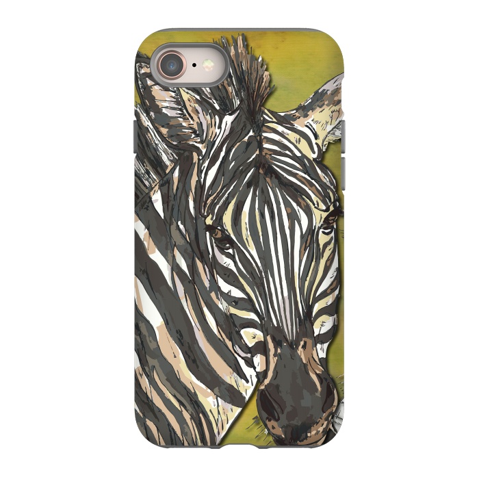 iPhone 8 StrongFit Zebra by Lotti Brown