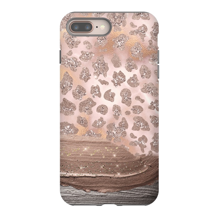 iPhone 8 plus StrongFit Blush Cheetah Skin with thick paint strokes by  Utart