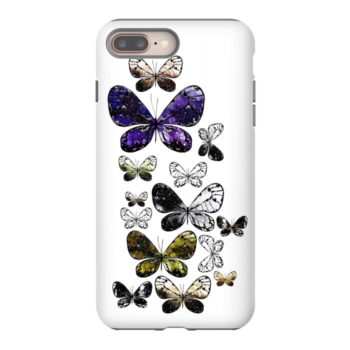 iPhone 8 plus StrongFit Metallic Moth by Amaya Brydon