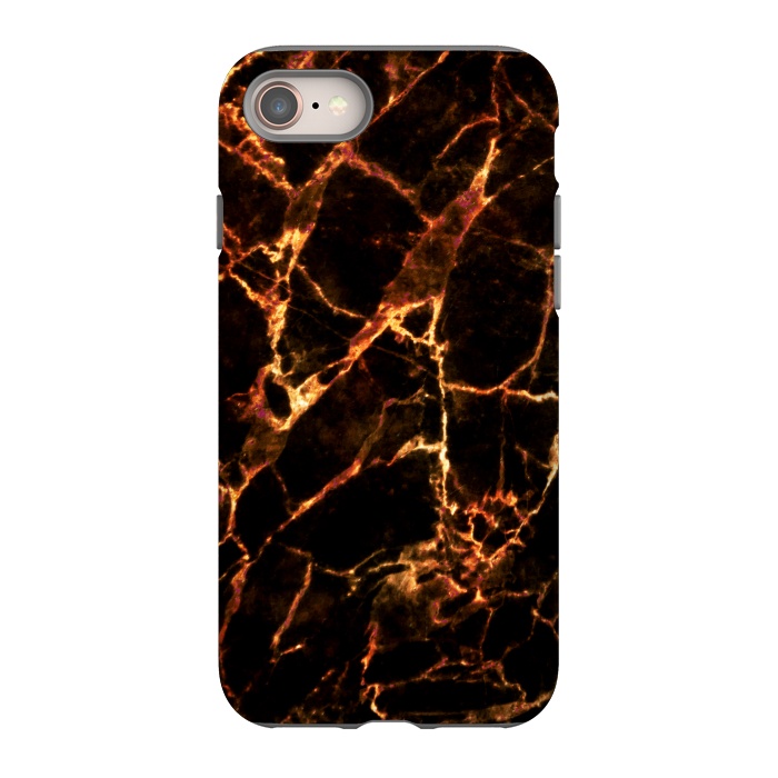 iPhone 8 StrongFit Golden cracks marble  by Oana 