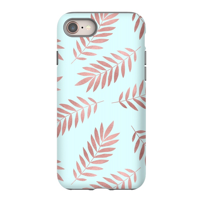 iPhone 8 StrongFit Rose Gold Leaves by Creativeaxle
