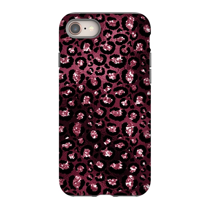 iPhone 8 StrongFit Purple Pink Cheetah Skin by  Utart