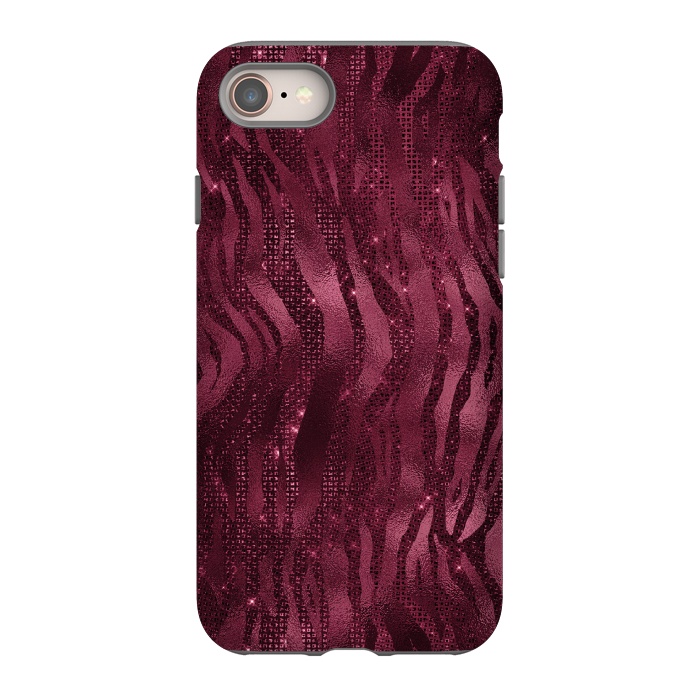 iPhone 8 StrongFit Purple Pink Tiger Skin by  Utart