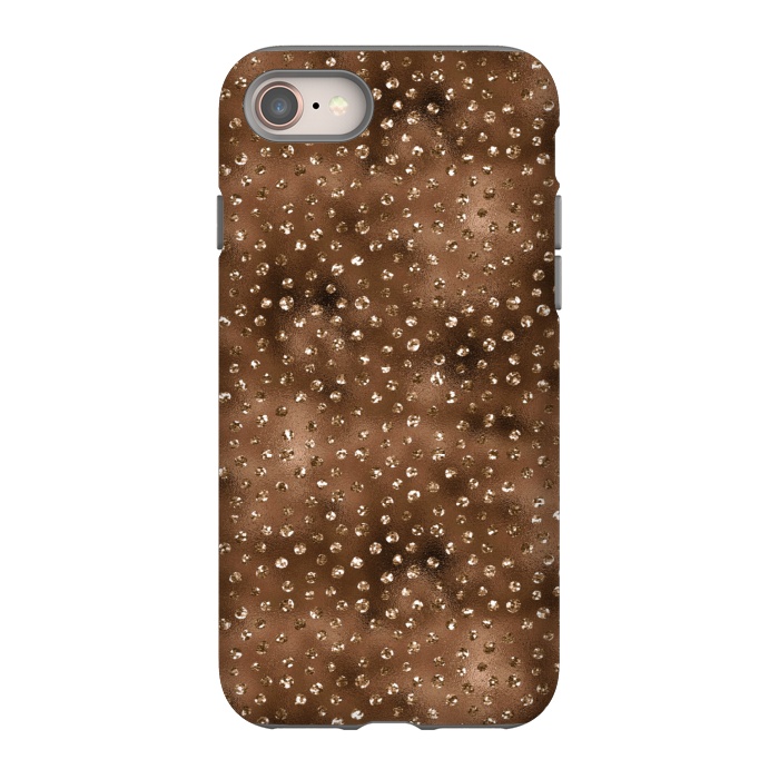 iPhone 8 StrongFit Copper Polka Dots  by  Utart