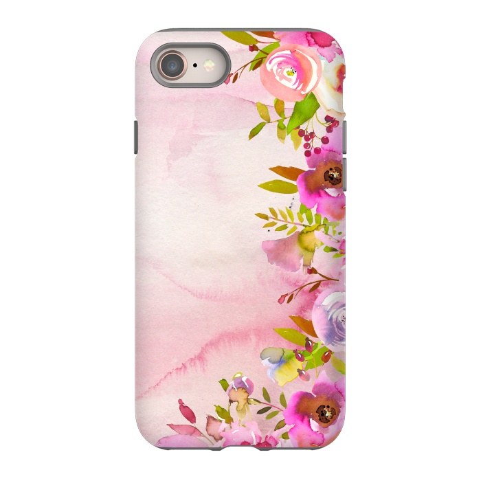 iPhone 8 StrongFit Handpainted spring flowers tendril by  Utart