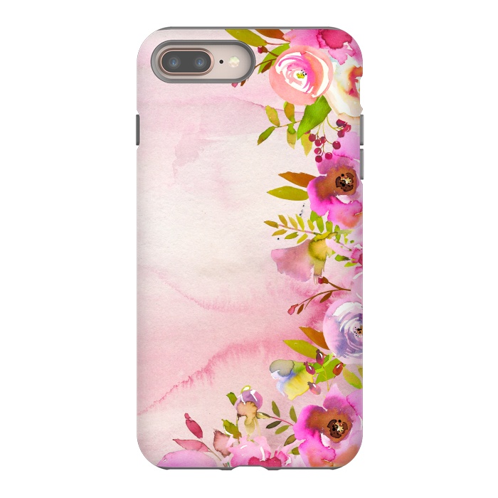 iPhone 8 plus StrongFit Handpainted spring flowers tendril by  Utart