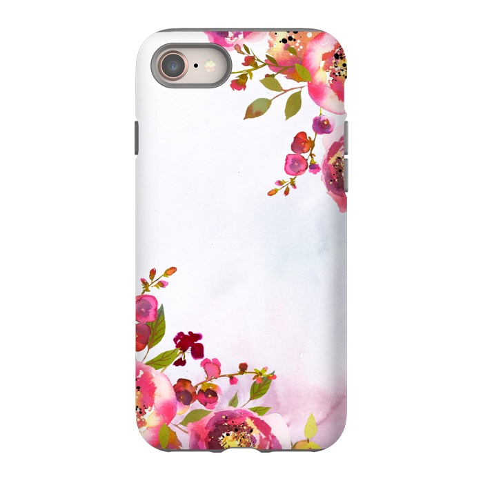 iPhone 8 StrongFit Pink Florals by  Utart