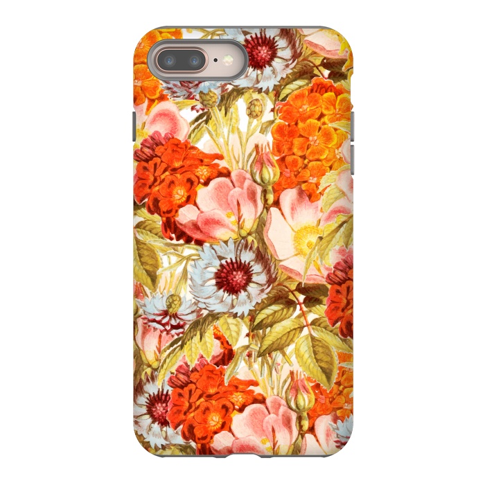 iPhone 8 plus StrongFit Coral Bloom by Uma Prabhakar Gokhale
