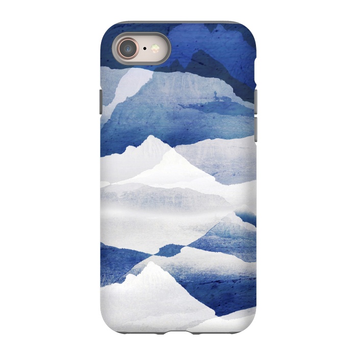 iPhone 8 StrongFit Blue elegant snowy mountains by Oana 