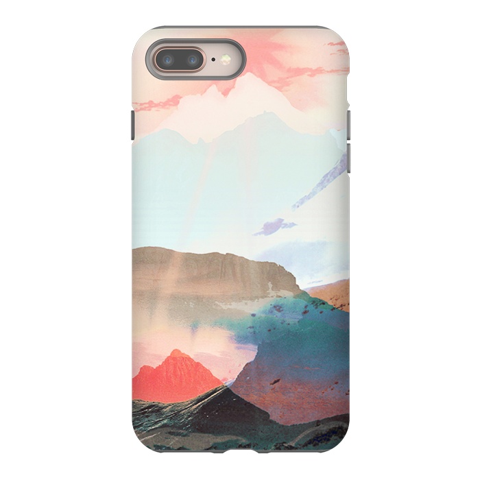 iPhone 8 plus StrongFit Gradient painted mountain landscape by Oana 