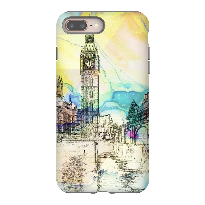 iPhone 8 plus StrongFit Big Ben travel sketch, London United Kingdom by Oana 