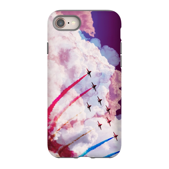 iPhone 8 StrongFit Red purple airplane air show by Oana 
