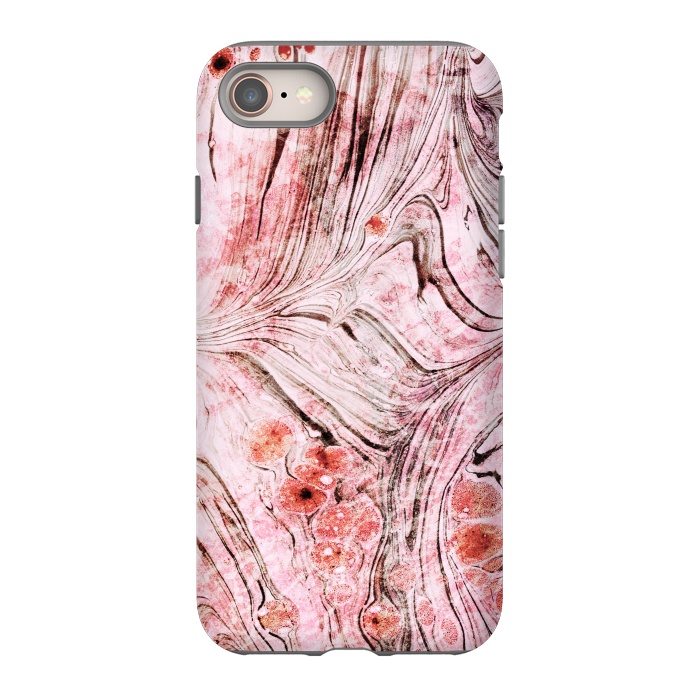 iPhone 8 StrongFit Brushed dust pink marble paper by Oana 