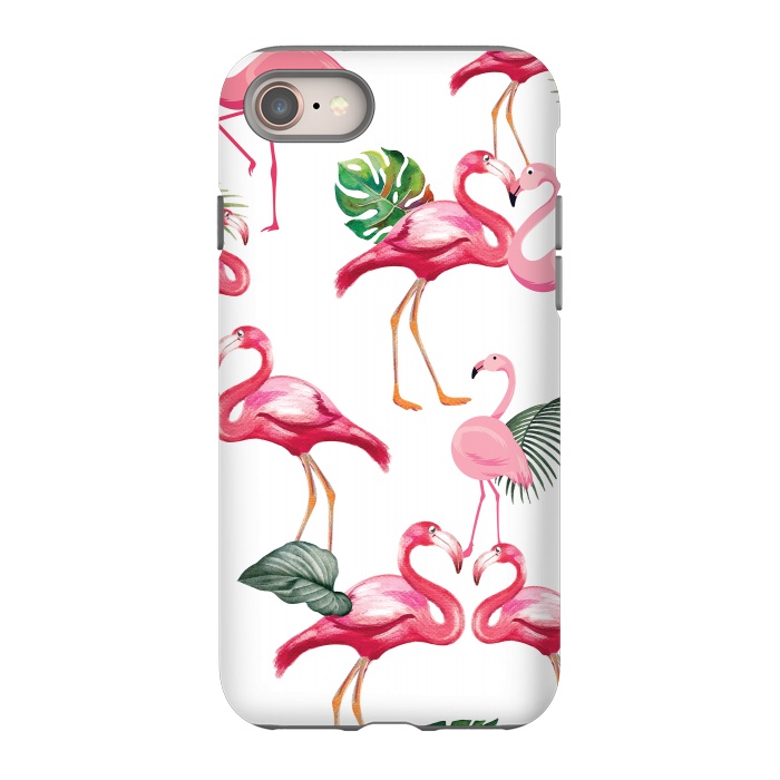 iPhone 8 StrongFit Flamingos Love Pattern by Bledi