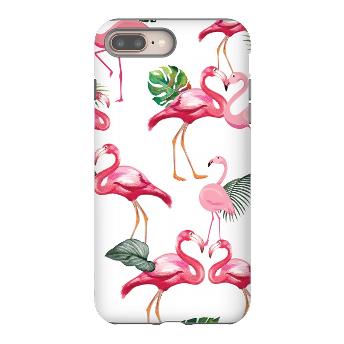 iPhone 8 plus StrongFit Flamingos Love Pattern by Bledi