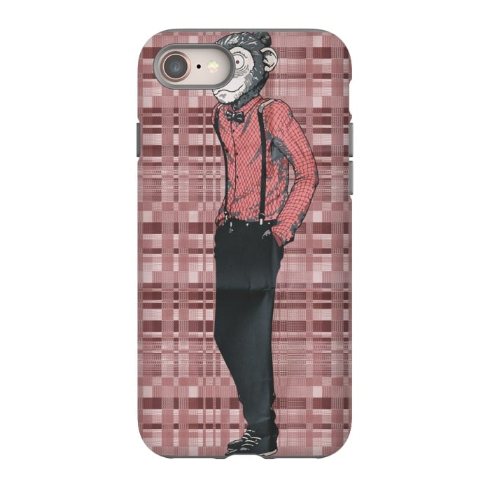 iPhone 8 StrongFit Hipster Monkey by Carlos Maciel