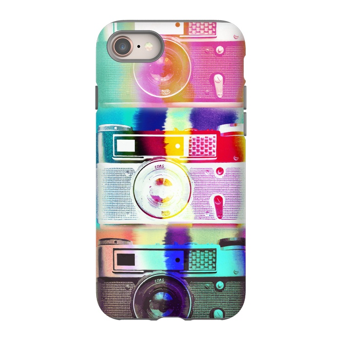 iPhone 8 StrongFit Vintage cameras watercolor illustration by Oana 