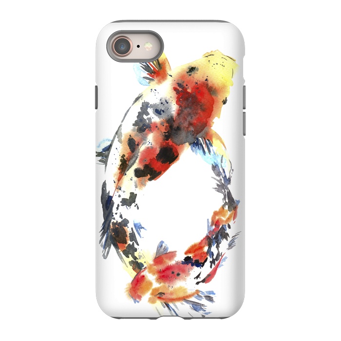 iPhone 8 StrongFit Koi fish. Watercolor design by Elena Terzi