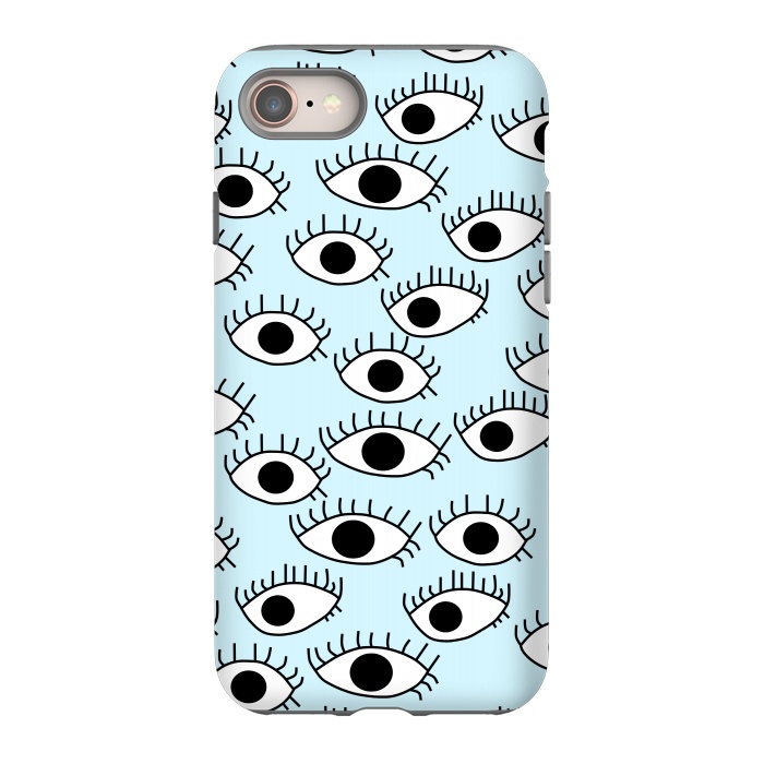 iPhone 8 StrongFit Cute and Creepy Eyes by Karolina