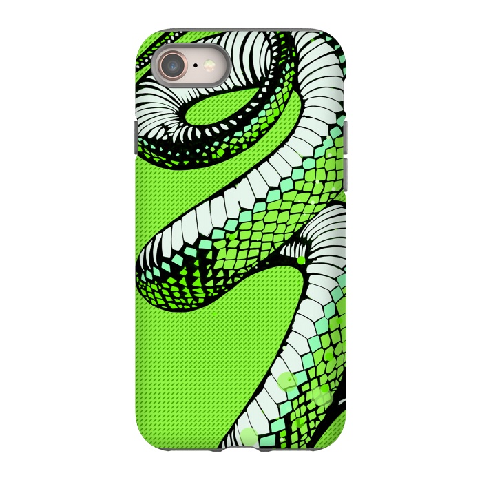 iPhone 8 StrongFit Green Snake by Carlos Maciel
